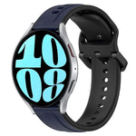 20 mm breites, konvexes Silikon-Uhrenarmband in zwei Farben, passend für Samsung Galaxy Watch 6 (40 mm) und Samsung Galaxy Watch 6 Classic (43 mm).
