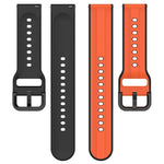 20 mm breites, konvexes Silikon-Uhrenarmband in zwei Farben, passend für Samsung Galaxy Watch 6 (40 mm) und Samsung Galaxy Watch 6 Classic (43 mm).