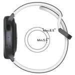 20 mm breites, konvexes Silikon-Uhrenarmband in zwei Farben, passend für Samsung Galaxy Watch 6 (40 mm) und Samsung Galaxy Watch 6 Classic (43 mm).