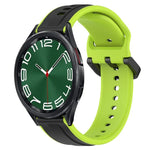 20 mm breites, konvexes Silikon-Uhrenarmband in zwei Farben, passend für Samsung Galaxy Watch 6 (40 mm) und Samsung Galaxy Watch 6 Classic (43 mm).