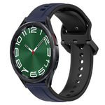 20 mm breites, konvexes Silikon-Uhrenarmband in zwei Farben, passend für Samsung Galaxy Watch 6 (40 mm) und Samsung Galaxy Watch 6 Classic (43 mm).