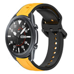 22mm Convex Loop Two-Color Silicone Watch Band, For Samsung Galaxy Watch3 45mm, For Samsung Galaxy Watch 46mm, For Samsung Gear S3 Classic, For Samsung Gear S3 Frontier