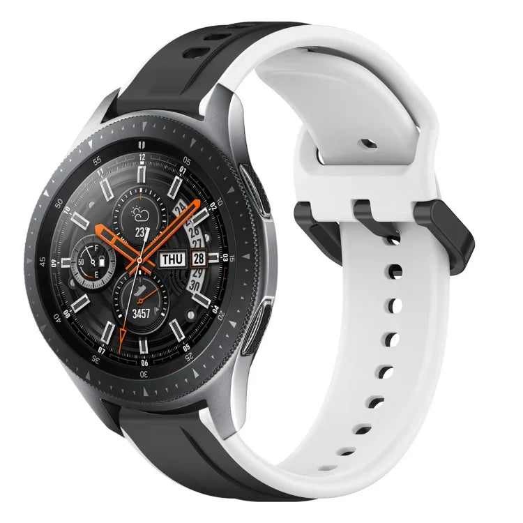 22mm Convex Loop Two-Color Silicone Watch Band, For Samsung Galaxy Watch3 45mm, For Samsung Galaxy Watch 46mm, For Samsung Gear S3 Classic, For Samsung Gear S3 Frontier
