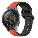 22mm Convex Loop Two-Color Silicone Watch Band, For Samsung Galaxy Watch3 45mm, For Samsung Galaxy Watch 46mm, For Samsung Gear S3 Classic, For Samsung Gear S3 Frontier