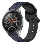 22mm Convex Loop Two-Color Silicone Watch Band, For Samsung Galaxy Watch3 45mm, For Samsung Galaxy Watch 46mm, For Samsung Gear S3 Classic, For Samsung Gear S3 Frontier