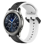 22mm Convex Loop Two-Color Silicone Watch Band, For Samsung Galaxy Watch3 45mm, For Samsung Galaxy Watch 46mm, For Samsung Gear S3 Classic, For Samsung Gear S3 Frontier