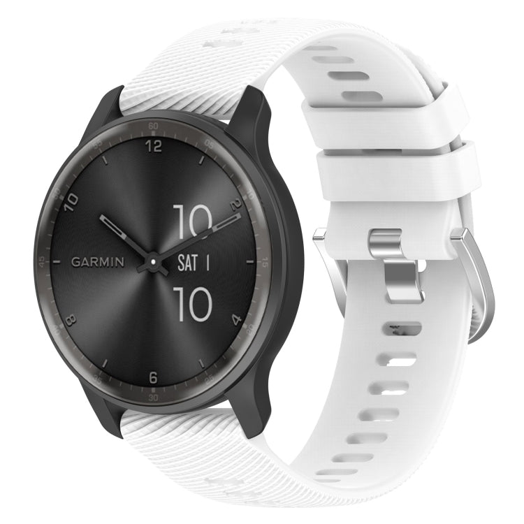 20mm Cross Textured Solid Color Silicone Watch Band, For Garmin Venu SQ, For Garmin VivoMove Style, For Garmin VivoMove Luxe, For Garmin Forerunner 245