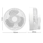 Multifunktionaler LED Wiederaufladbarer Outdoor Tragbarer Zelt Camping Ventilator, Schwarz, Weiß