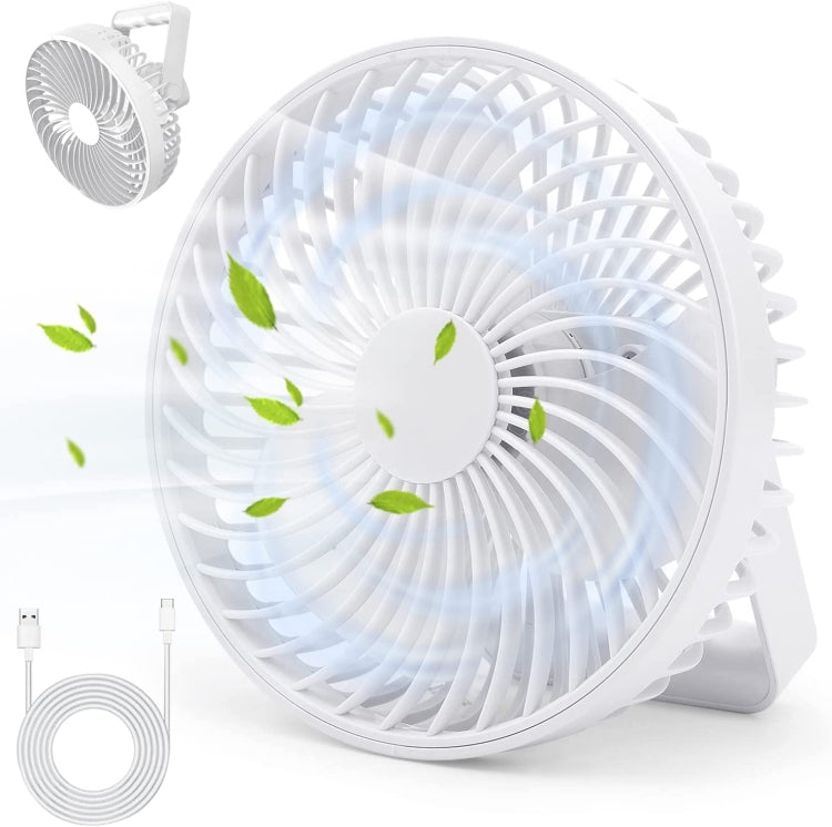 Multifunktionaler LED Wiederaufladbarer Outdoor Tragbarer Zelt Camping Ventilator, Schwarz, Weiß