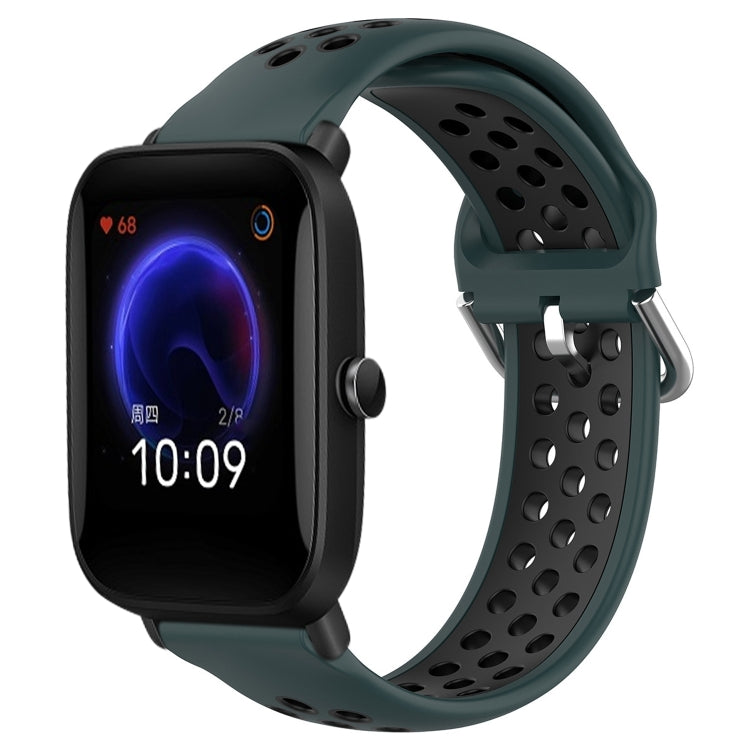20mm Perforated Breathable Sports Silicone Watch Band, For Amazfit GTR 42MM, For Amazfit Pop Pro, For Amazfit Pop