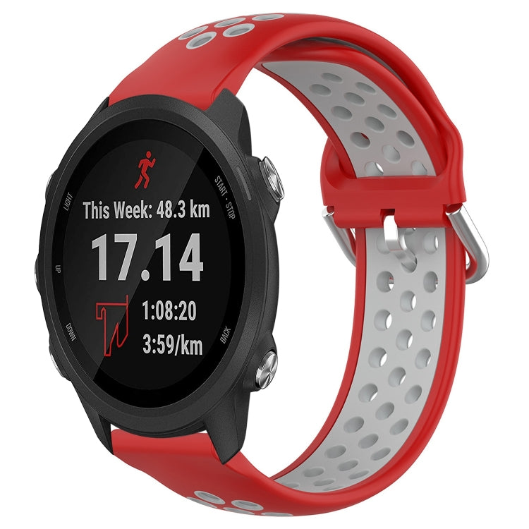20mm Perforated Breathable Sports Silicone Watch Band, For Garmin Forerunner 245, For Garmin Forerunner 245 Music, For Garmin Forerunner 645