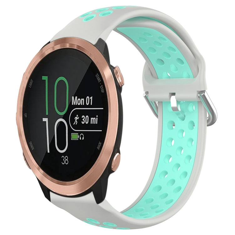 20mm Perforated Breathable Sports Silicone Watch Band, For Garmin Forerunner 245, For Garmin Forerunner 245 Music, For Garmin Forerunner 645