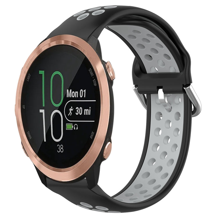 20mm Perforated Breathable Sports Silicone Watch Band, For Garmin Forerunner 645 Music, For Garmin Forerunner Sq2, For Garmin Forerunner Sq2 Music