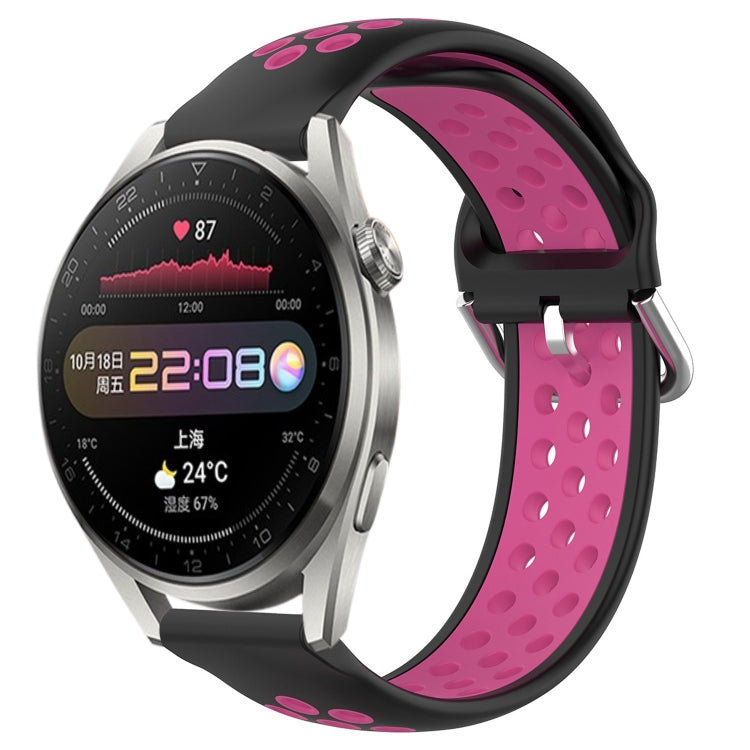 22mm Perforated Breathable Sports Silicone Watch Band, For Huawei Watch 3 Pro, For Huawei GT2 Pro, For Honor Watch GS 3