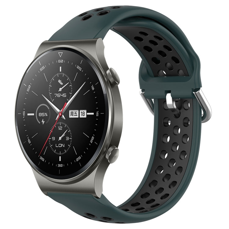 22mm Perforated Breathable Sports Silicone Watch Band, For Huawei Watch 3 Pro, For Huawei GT2 Pro, For Honor Watch GS 3
