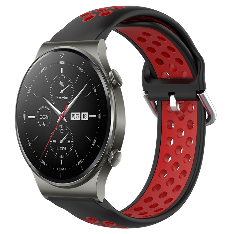 22mm Perforated Breathable Sports Silicone Watch Band, For Huawei Watch 3 Pro, For Huawei GT2 Pro, For Honor Watch GS 3