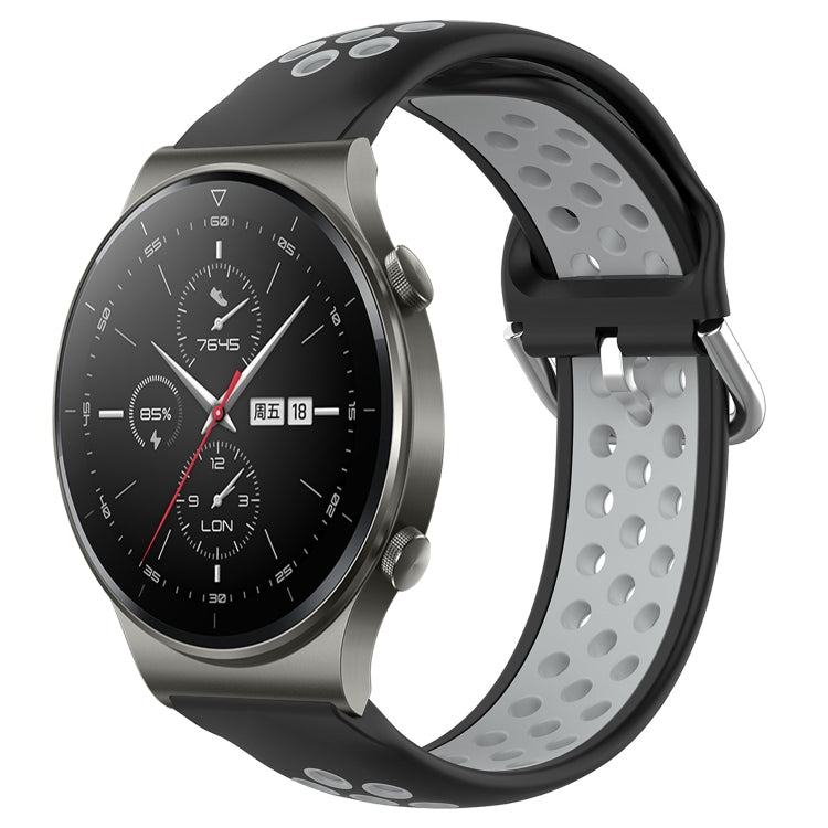 22mm Perforated Breathable Sports Silicone Watch Band, For Huawei Watch 3 Pro, For Huawei GT2 Pro, For Honor Watch GS 3
