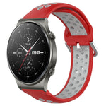 22mm Perforated Breathable Sports Silicone Watch Band, For Huawei Watch 3 Pro, For Huawei GT2 Pro, For Honor Watch GS 3