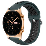 22mm Perforated Breathable Sports Silicone Watch Band, For Huawei Watch 3 Pro, For Huawei GT2 Pro, For Honor Watch GS 3