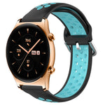 22mm Perforated Breathable Sports Silicone Watch Band, For Huawei Watch 3 Pro, For Huawei GT2 Pro, For Honor Watch GS 3