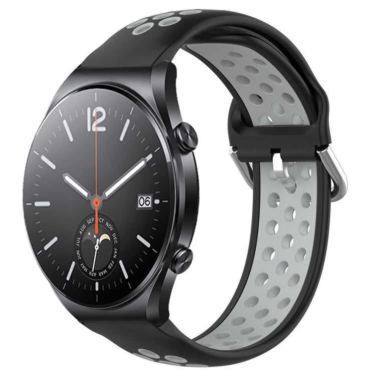22mm Perforated Breathable Sports Silicone Watch Band, For Xiaomi Watch S2 42mm, For Xiaomi Watch S2 46mm, For Xiaomi MI Watch S1