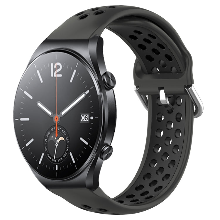 22mm Perforated Breathable Sports Silicone Watch Band, For Xiaomi Watch S2 42mm, For Xiaomi Watch S2 46mm, For Xiaomi MI Watch S1
