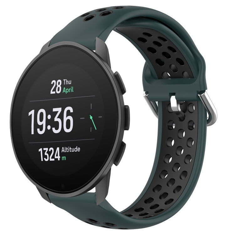 22mm Perforated Breathable Sports Silicone Watch Band, For Suunto 9 Peak Pro, For Suunto 9 Peak, For Suunto 5 Peak