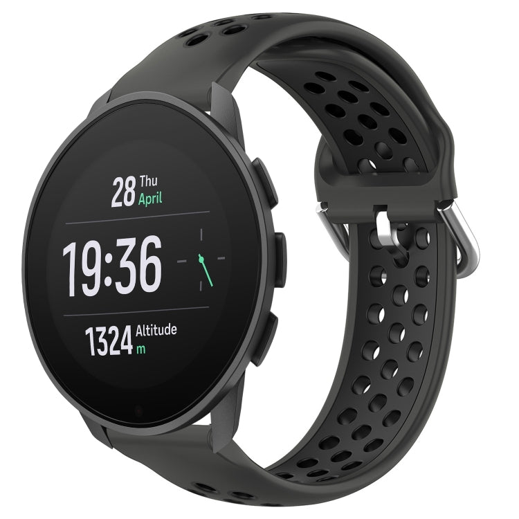 22mm Perforated Breathable Sports Silicone Watch Band, For Suunto 9 Peak Pro, For Suunto 9 Peak, For Suunto 5 Peak