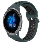 22mm Perforated Breathable Sports Silicone Watch Band, For Garmin Venu 2, For Garmin Vivoactive4, For Garmin Forerunner 265 Music