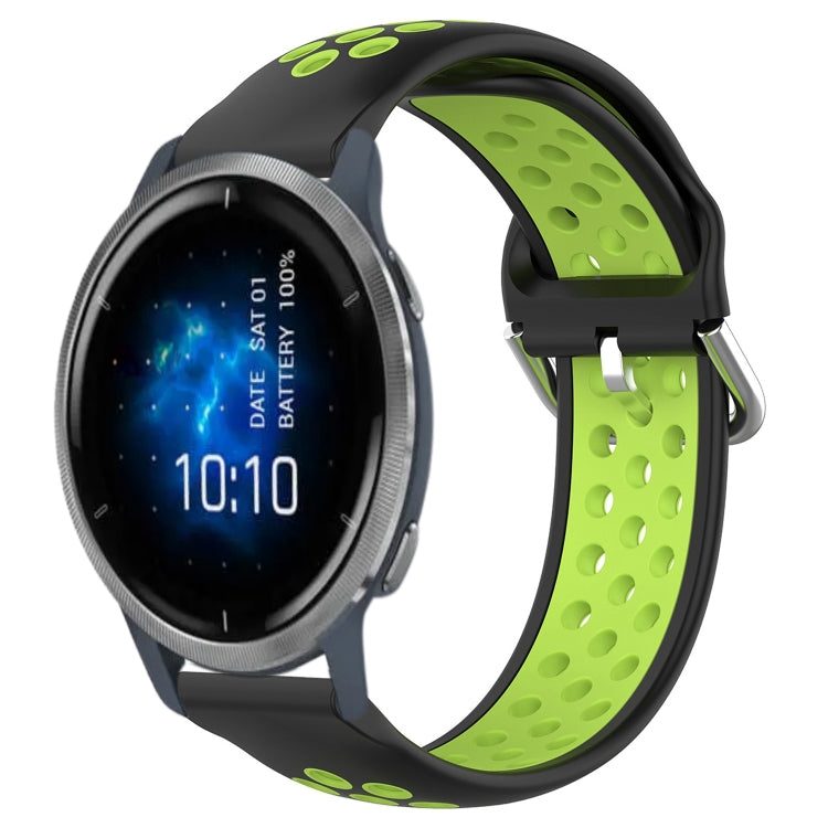 22mm Perforated Breathable Sports Silicone Watch Band, For Garmin Venu 2, For Garmin Vivoactive4, For Garmin Forerunner 265 Music