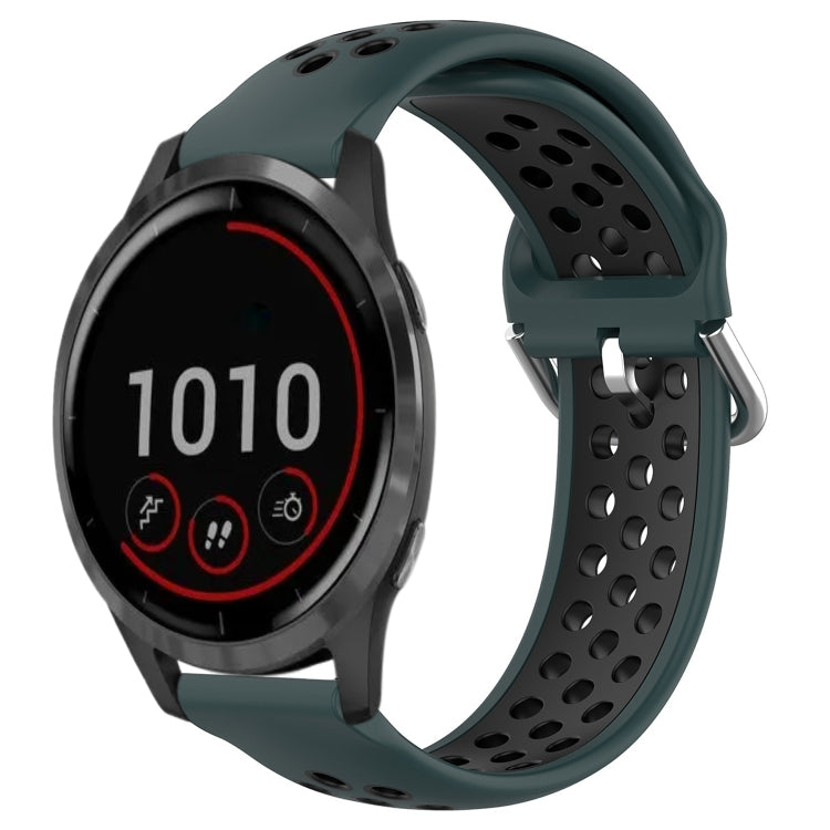 22mm Perforated Breathable Sports Silicone Watch Band, For Garmin Venu 2, For Garmin Vivoactive4, For Garmin Forerunner 265 Music