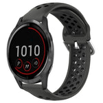 22mm Perforated Breathable Sports Silicone Watch Band, For Garmin Venu 2, For Garmin Vivoactive4, For Garmin Forerunner 265 Music
