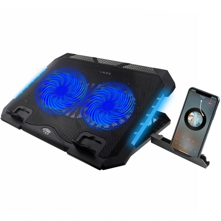 S900 Dual-USB-Anschlüsse Höhenverstellbarer RGB Laptop-Kühlpad-Ständer, S900