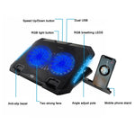 S900 Dual-USB-Anschlüsse Höhenverstellbarer RGB Laptop-Kühlpad-Ständer, S900
