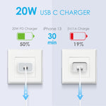 NORTHJO NOPD2000 PD 20W USB-C / Type-C Ein-Port Schnellladegerät, US-Stecker, EU-Stecker