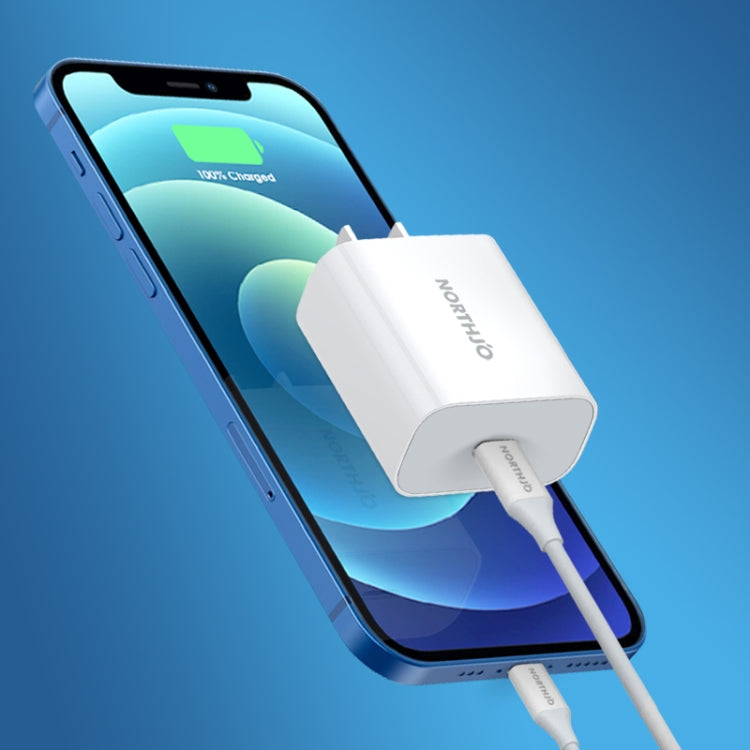 NORTHJO NOPD2000 PD 20W USB-C / Type-C Ein-Port Schnellladegerät, US-Stecker, EU-Stecker