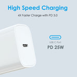 NORTHJO NOPD2501 PD 25W USB-C / Type-C Ein-Port-Schnellladegerät, US-Stecker, EU-Stecker, UK-Stecker, AU-Stecker