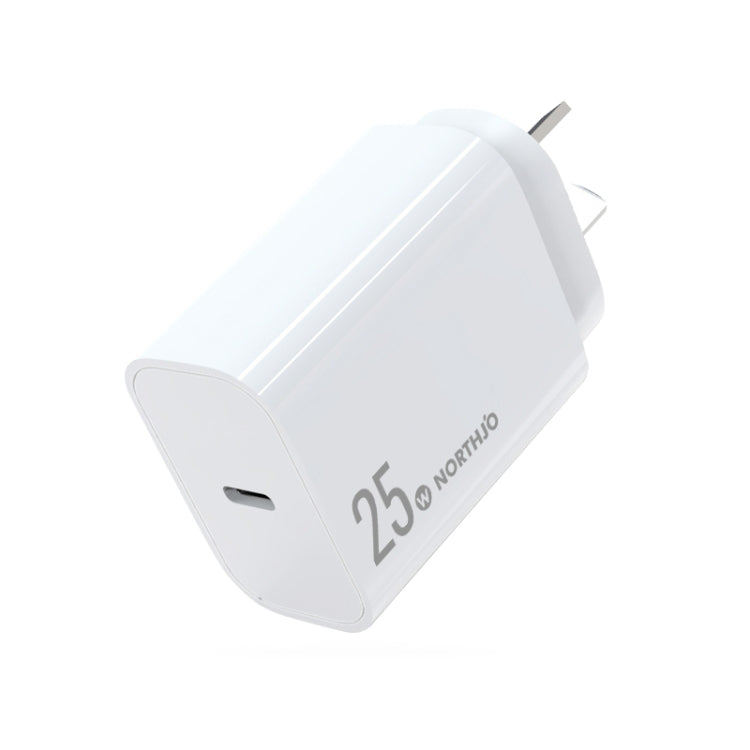 NORTHJO NOPD2501 PD 25W USB-C / Type-C Ein-Port-Schnellladegerät, US-Stecker, EU-Stecker, UK-Stecker, AU-Stecker