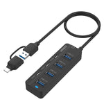 Onten UCA5306 7-in-2 USB3.0 + Typ-C 7-Port HUB Dockingstation mit OTG-Funktion, UCA5306