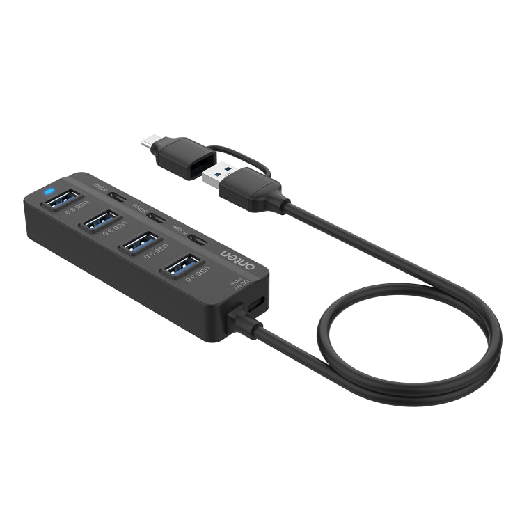 Onten UCA5306 7-in-2 USB3.0 + Typ-C 7-Port HUB Dockingstation mit OTG-Funktion, UCA5306
