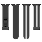 Zweifarbiges Silikonarmband mit Magnetverschluss, passend für Apple Watch Ultra (49 mm), Apple Watch Series 8 &amp; 7 (45 mm) und Apple Watch Series 8 &amp; 7 (41 mm).
