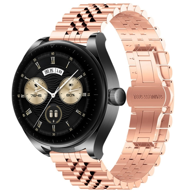 Five Bull Half Round Stainless Steel Watch Band + Strap Removal Tool, For Huawei Watch GT3 SE, For Huawei Watch Buds, For Huawei Watch3 Pro New, For Huawei Watch GT3 Pro 46mm, For Huawei Watch GT Runner, For Huawei Watch GT3 46mm