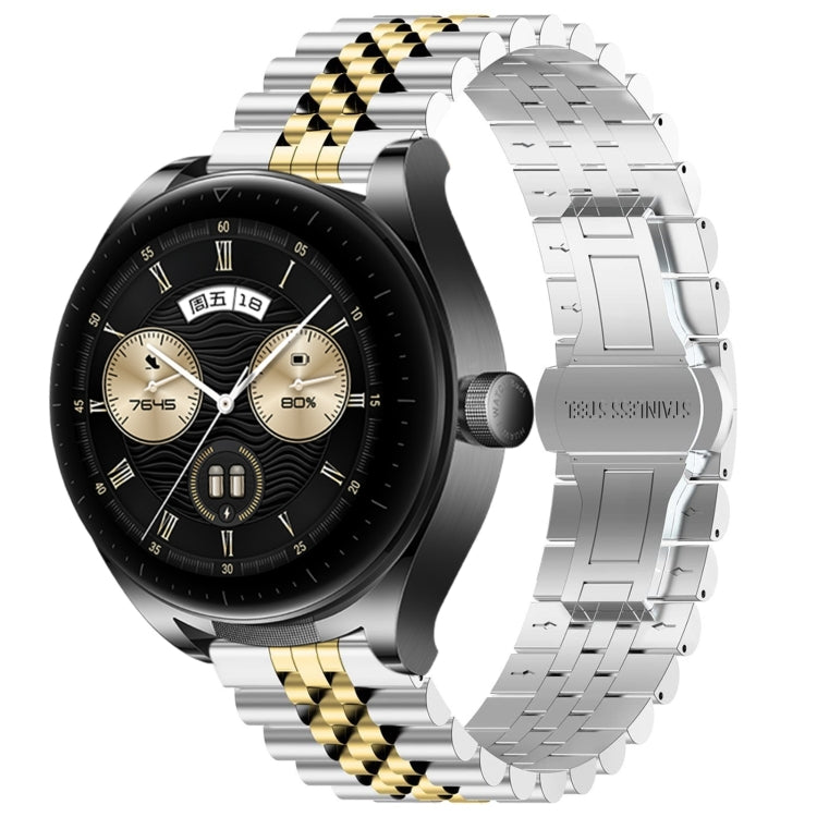 Five Bull Half Round Stainless Steel Watch Band + Strap Removal Tool, For Huawei Watch GT3 SE, For Huawei Watch Buds, For Huawei Watch3 Pro New, For Huawei Watch GT3 Pro 46mm, For Huawei Watch GT Runner, For Huawei Watch GT3 46mm