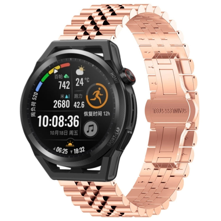 Five Bull Half Round Stainless Steel Watch Band + Strap Removal Tool, For Huawei Watch GT3 SE, For Huawei Watch Buds, For Huawei Watch3 Pro New, For Huawei Watch GT3 Pro 46mm, For Huawei Watch GT Runner, For Huawei Watch GT3 46mm