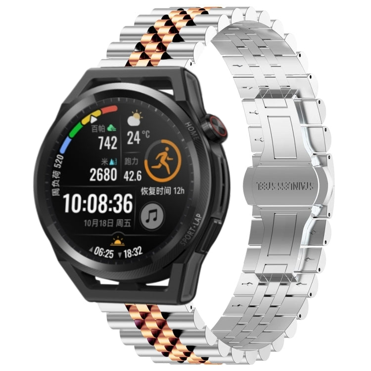 Five Bull Half Round Stainless Steel Watch Band + Strap Removal Tool, For Huawei Watch GT3 SE, For Huawei Watch Buds, For Huawei Watch3 Pro New, For Huawei Watch GT3 Pro 46mm, For Huawei Watch GT Runner, For Huawei Watch GT3 46mm