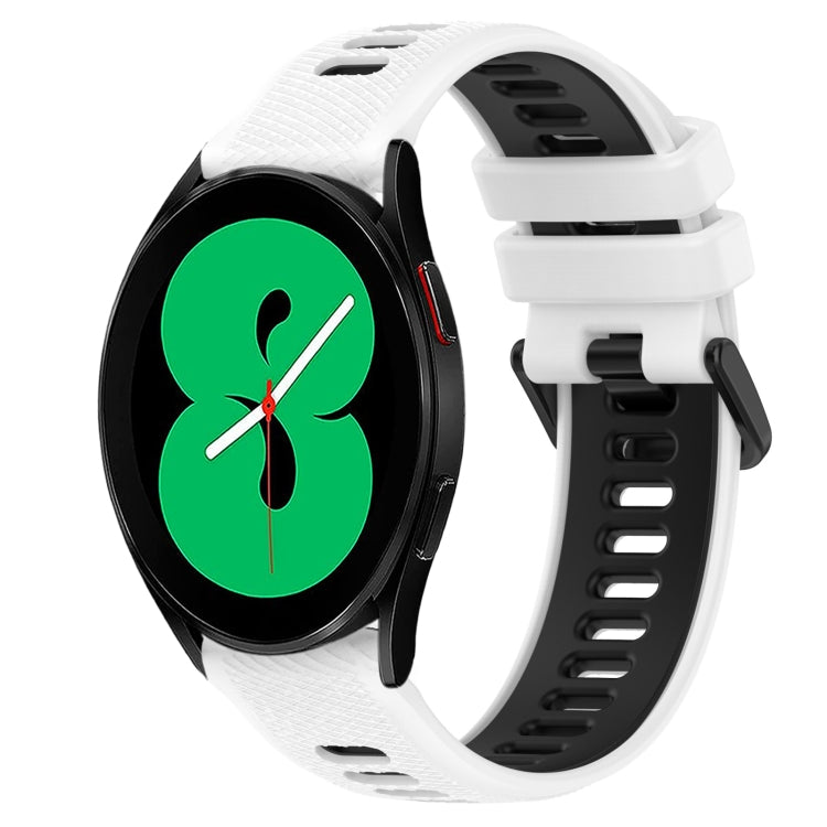 20mm Sportliches zweifarbiges Silikon-Uhrenarmband, für Samsung Galaxy Watch4 44mm, für Samsung Galaxy Watch4 40mm, für Samsung Galaxy Watch4 Classic 42mm, für Samsung Galaxy Watch4 Classic 46mm