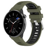 20 mm Sportliches zweifarbiges Silikonarmband mit Stahlschließe, passend für Samsung Galaxy Watch 6 (40 mm) und Samsung Galaxy Watch 6 Classic (43 mm).