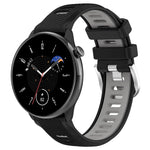 20 mm Sportliches zweifarbiges Silikonarmband mit Stahlschließe, passend für Samsung Galaxy Watch 6 (40 mm) und Samsung Galaxy Watch 6 Classic (43 mm).