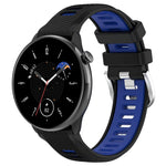 20 mm Sportliches zweifarbiges Silikonarmband mit Stahlschließe, passend für Samsung Galaxy Watch 6 (40 mm) und Samsung Galaxy Watch 6 Classic (43 mm).