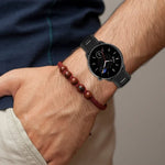 20 mm Sportliches zweifarbiges Silikonarmband mit Stahlschließe, passend für Samsung Galaxy Watch 6 (40 mm) und Samsung Galaxy Watch 6 Classic (43 mm).